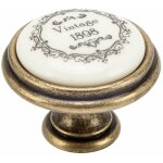 Cyclingcolors ? bouton de meuble 35mm finition porcelaine bronze vintage ? motif vintage 1898 ? pour ...