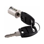 Cyclingcolors - cylindre de serrure � paillettes avec 2 cl�s coud�es � 90� sur bague t�te plate noyau ...