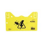 Cyclingcolors - plaque de signalisation attention cl�ture �lectrique 260 x 150mm plastique robuste jaune ...