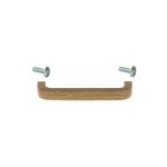 Cyclingcolors - poign�e de meuble en bois ch�ne laqu� entraxe 128mm longueur 140mm hauteur 21mm avec ...