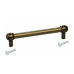 Cyclingcolors - poign�e de meuble m�tal finition laiton antique entraxe 128mm hauteur 33mm tiroir armoire ...
