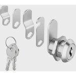 Cylindre 16 mm serrure de s�curit� pour bo�te aux lettres avec 5 plaques de serrure diff�rentes et 2 ...