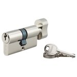 Cylindre � bouton �conomique - d�cor : nickel� - version : s'entrouvrant thirard