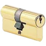 Cylindre � double entr�e 30x50mm laiton poli cl� sur numero bc4325 - cisa - 831017 - 01 - 0a04