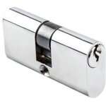 Cylindre ovale � profil europ�en r13, 5 27x27 mm en laiton nickel� (comprend 3 cl�s dent�es)