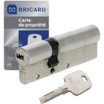 Cylindre porte double entrée 35 x 55 mm serrure à barillet 4 clés serial w10 bricard Cylindre porte double entrée 35 x 55 mm serrure à barillet 4 clés serial w10 bricard