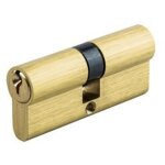 Cylindre profil europ�en  r13. 5  35x35mm en laiton (comprend 3 cl�s dentel�es)