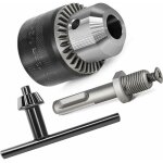 Cyslmuk ? adaptateur de mandrin sds - plus 1, 5 - 13 mm ? cl� de serrage incluse ? acier � outils professionne ...