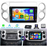 Dab + android 15 pour vw tiguan 5n 2007 - 2016 golf plus navigation carplay cam gps usb type - c 4 + ...