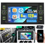 Dab + (en option) pour ford transit 2006 - 2014 android 14 autoradio rds gps navigation wifi carplay ...