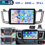 Dab + (en option) pour toyota rav4 2013 - 18 carplay android 15 autoradio gps navi bt swc bt - 4 + 64g ...