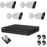 Dahua video surveillance kit 4 cameras infra rouge 2 mpx ip cloud hd 2 tb