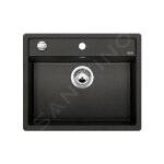 Dalago 6 - �vier en silgranit, 615x510 mm, avec commande de vidage, noir 525873 - blanco