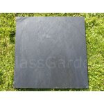 Classgarden ? pas japonais carr� 40x40 cm ? dalles en ardoise noire ? �paisseur 3 cm ? 4 bouts sci�s ...
