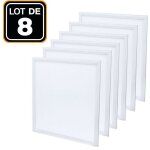 Dalle led 600x600 40w lot de 8 pcs blanc neutre 4000k haute
