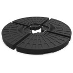 Vounot� dalle de lestage pour pied de parasol - 4 pcs � remplir - hdpe - 100kg sable ou 52l eau - base ...