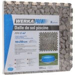 Dalle pour piscine imprim� galet 50x50cm 1cm �paisseur 8 pi�ces werka pro