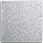 Saarpor - decosa dalle de plafond luxemburg - polystyr�ne - blanc - effet cr�pi - 50 x 50 cm - 8 sach. ...