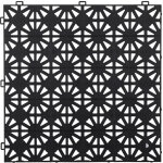 Dalle plastique noire clipsable 12 mm dalle � motifs circulaires dalle 30x30 cm pour usage intensif id�al ...