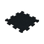 Vivol - dalle puzzle en caoutchouc 15 mm - 50 x 50 cm - noir - grain fin Vivol - dalle puzzle en caoutchouc 15 mm - 50 x 50 cm - noir - grain fin