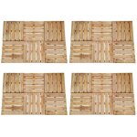 Vidaxl dalles de terrasse 24 pcs 50x50 cm bois marron