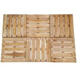 Dalles de terrasse 6 pcs 50x50 cm bois marron