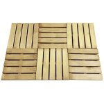Dalles de terrasse 6 pcs 50x50 cm bois vert vidaxl