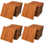 Dalles de terrasse en bois d'acacia ou bois d'eucalyptus certifi�s fsc 30 x 30 cm dalle clipsable balcon ...