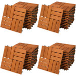 Dalles de terrasse en bois d?acacia ou bois d?eucalyptus certifi�s fsc 30 x 30 cm dalle clipsable balcon ...