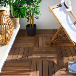 Dalles terrasse bois exotique cumaru - 38x500x500mm - 0. 25 m�