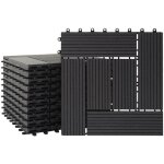 D�coshop26 - dalles de terrasse x11 aspect bois en wpc 30x30cm clipsable 1m� balcon jardin ext�rieur ...