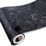 Dalle vinyle autocollante marbre noir 60x300 cm en rouleau Dalle vinyle autocollante marbre noir 60x300 cm en rouleau