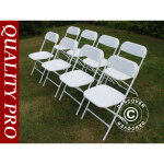 Chaise pliante 44x44x80cm, blanc, 8 pices