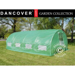 Dancover - serre tunnel 3x6x2m, 18m, vert