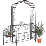 Dandibo - arc de roses avec porte m�tal 18602 portail de jardin en fer aide pour grimper treillis arc ...
