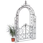 Dandibo arc de roses avec porte m�tal 18604 arc de porte porte de jardin fer support pour plantes grimpantes ...