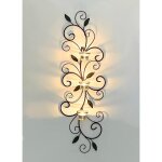 Bougeoir mural mtal mural 131001 bougeoir pour bougies  chauffe - plat 75 cm chandelier mural bougeoir ...