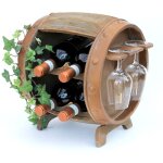Dandibo - casier � vin en bois tonneau � vin brun 33 cm 2110 bar casier � bouteilles petit tonneau tonneau ...