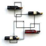 Dandibo - casier � vin m�tal noir black line casier � bouteilles casier � bouteilles mural