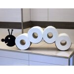 Distributeur de papier toilette chenille wc distributeur de rouleaux de rechange montage mural noir mtal ...