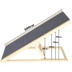 Dayplus - 100 cm de long marches en bois pour chien rampe pour chien rampe rglable en hauteur pour voiture ...