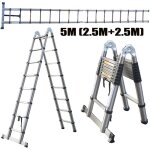 16. 5ft 5m �chelle t�lescopique en131 en acier inoxydable de haute qualit�, syst�me soft - close