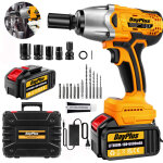 Dayplus - cl� � choc sans fil 21v + batterie 6ah 3 - en - 1 fonction 4 douilles + coffret