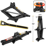 Dayplus - cric de voiture cric � ciseaux lift pour voiture / suv / mpv 2000kg / 2t avec manivelle