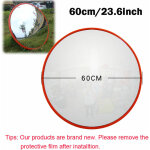 Miroir convexe pour garage et entr�e angle de vision large, s�curit� incurv�e 60cm