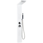Colonne de douche syst�me de panneau de douche set ensemble de douche acier inoxydable carr� - blanc