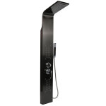 Colonne de douche système de panneau de douche set ensemble de douche acier inoxydable carré - noir Colonne de douche système de panneau de douche set ensemble de douche acier inoxydable carré - noir