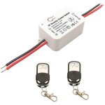 Dc 12v 24v interrupteur de t�l�commande sans fil 10a 1 canal 433mhz rf relais r�cepteur avec 2 �metteurs ...