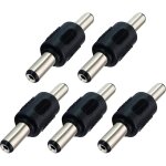 Dc 5, 5 mm x 2, 1 mm adaptateur d'alimentation, dc barrel power 2, 1 mm x 5, 5 mm m�le � m�le connecteur ...
