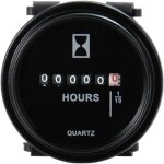 Dc 6v � 80v jauge de compteur horaire � quartz ronde minuterie m�canique pour tracteur de pelouse g�n�rateur ...